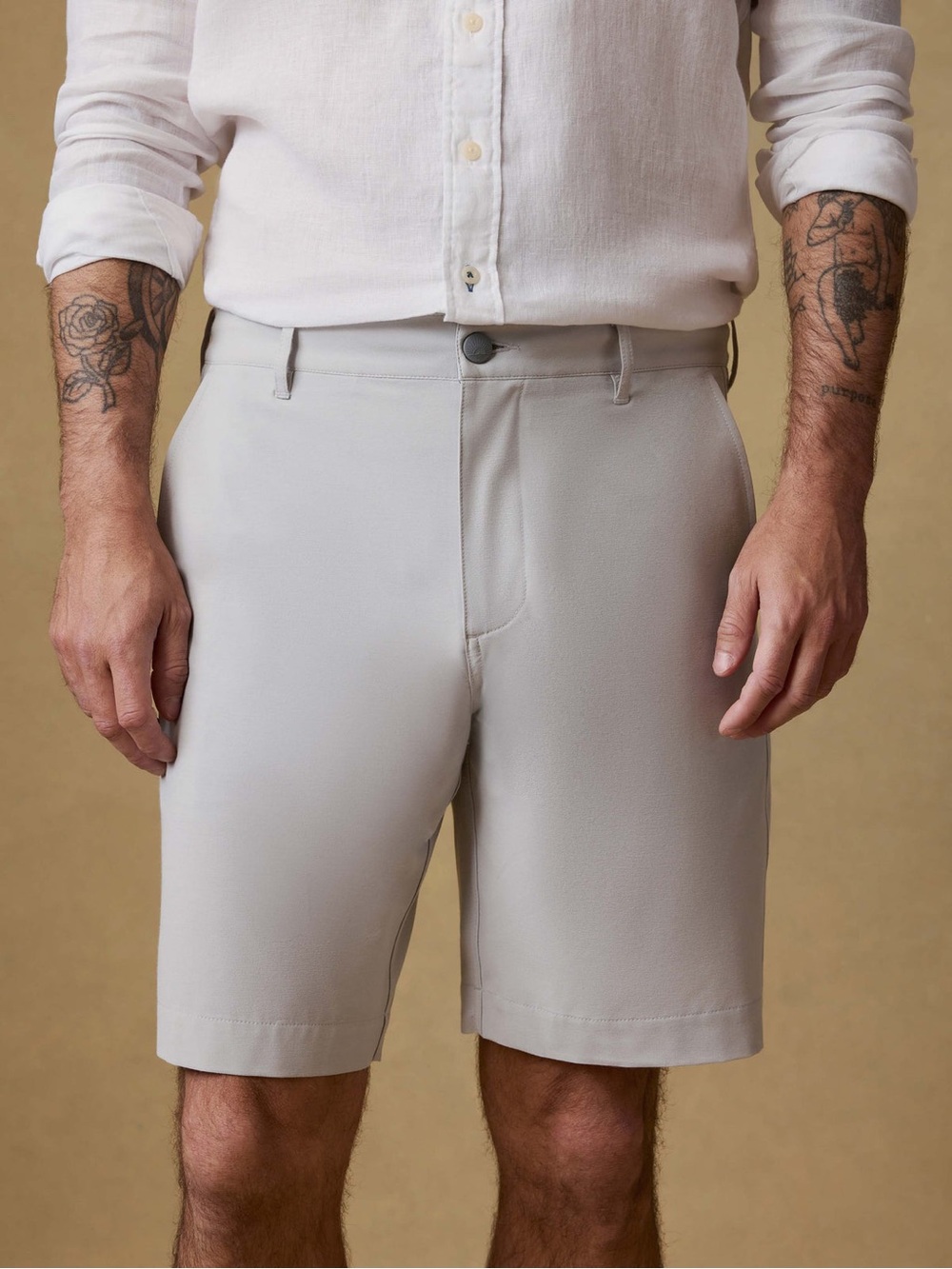 Faherty All Day Shorts 9” Stone Men’s 36 Performance Stretch Khaki